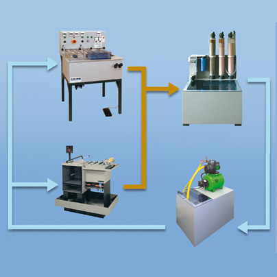 Schema KA-KB Abwasserreinigungsanlage Bungard IONEX A zur Reinigung der Abwässer im Leiterplattenlabor. Wasserfilter, Ionentauschersäulen, Abwasseraufbereitung, Leiterplattenfertigung.